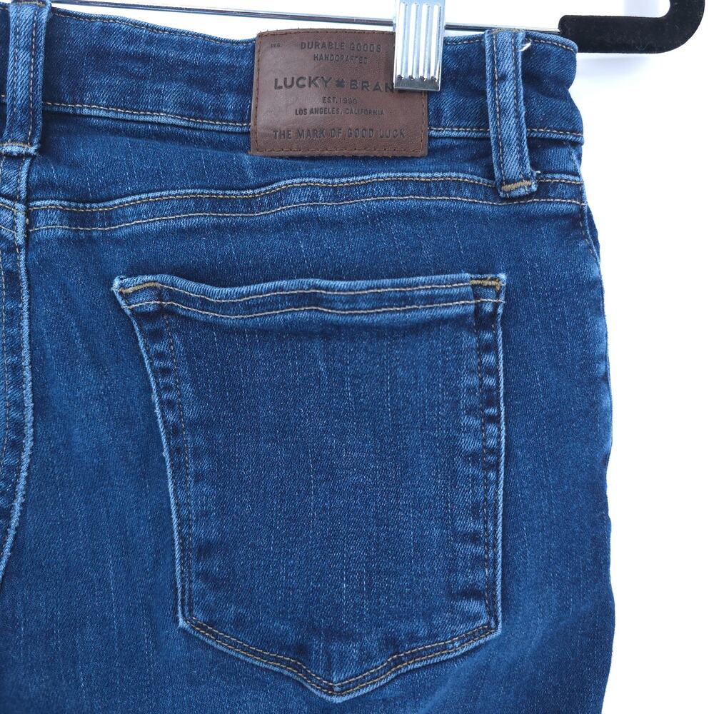 Lucky Brand Mid Rise Lolita Skinny Jeans Dark Wash 5 Pocket Whiskering 26 - Picture 14 of 14